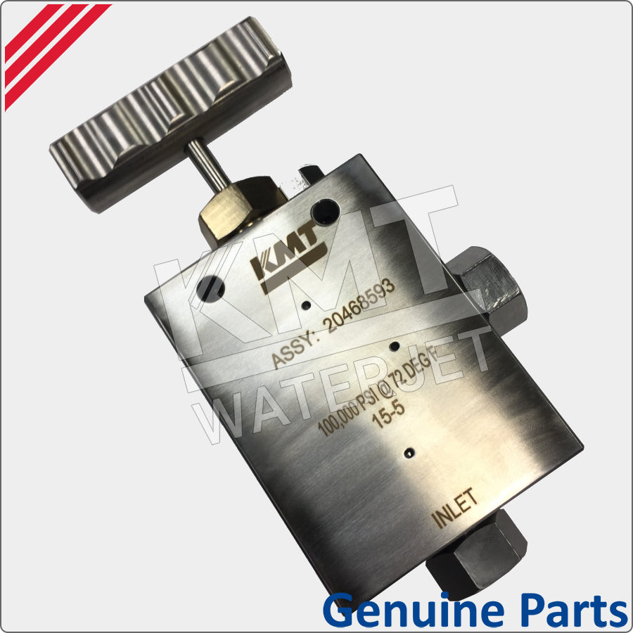 Hand Valve Assembly, UHP, 90 Degree, 2-Way, 90K