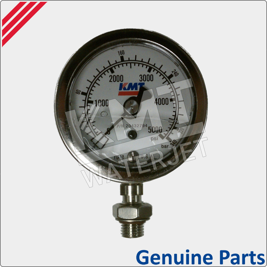 Gauge, Hydraulic, 0-5000 PSI, 90K